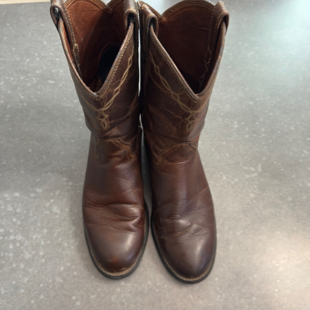 Ariat Brown Leather Western Cowboy Boots - Size 10D